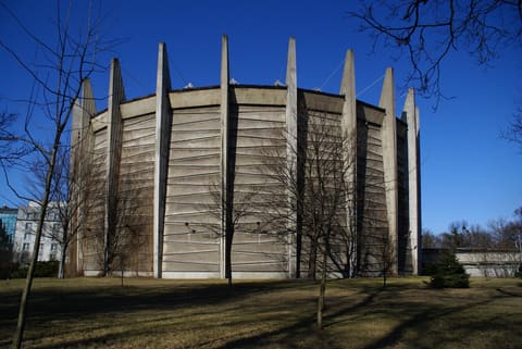 The circular rotunda built to hold the Racławice Panorama.